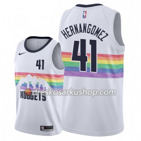 Muški NBA Dres Denver Nuggets Juan Hernangomez 41 Nike 2018-19 City Edition Bijela Swingman